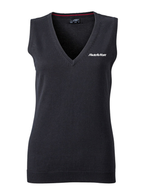 Damen V-Neck Pullunder Schwarz